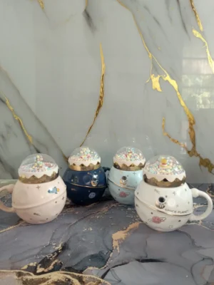 pocillo de loza decorativo