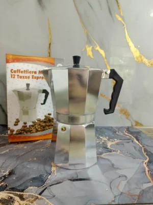 Cafetera clásica moka 12 tazas | Diseño icónico para café intenso y aromático