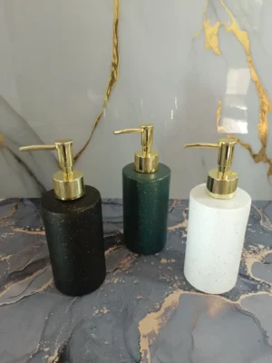 Dispensador de jabón de cerámica elegante para baños modernos | Diseño atractivo y funcional