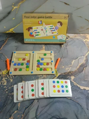 Juego de Mesa Laberinto Magnético | 1 Set de Batalla de 4 Colores con 18 Cartas de Desafío ¡Increíble!