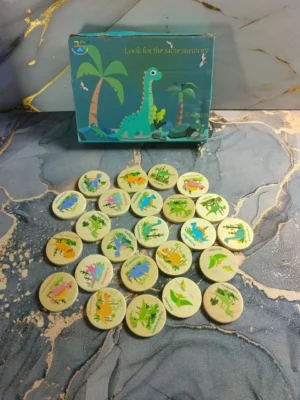 Juego de Memoria de Dinosaurios | 24 Piezas de Madera Educativas para Desarrollo Cognitivo ¡Fabuloso!
