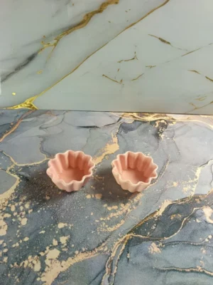 Dos unidades de Salsera en forma de flor alta | Diseño encantador y funcional para tu mesa